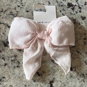 New - Janie and Jack Clip-In Pink Bow Hair Accessory